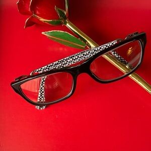 COACH GLASSES,Coach Black and White Patterned Glasses